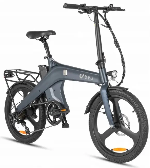 DYU T1 bicicleta eléctrica 20" gris 250W 25km/h 36V 10AH plegable 60km acero gris - 1