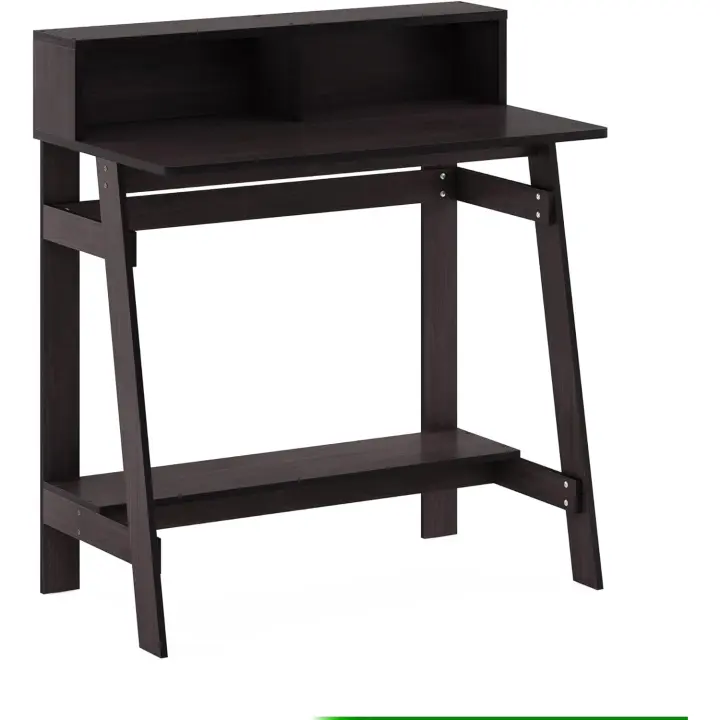 Escritorio simplista, negro/roble gris, 31,5 x 35,5 pulgadas - 1