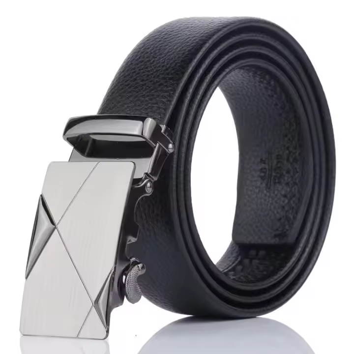 Cinturón de Cuero de Lujo para Hombres Hebilla Automática Diseño de Negocios de Moda - 1