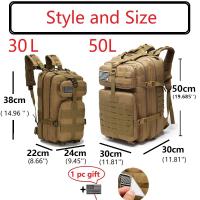 Mochila Deportiva Impermeable para Senderismo, Morral para Pesca, Caza, Acampada, Excursionismo, Bolsa Militar, Exteriores, Táctica, 50 L, Nailon de 1000D - details 1