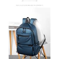Mochila de 14 pulgadas para hombre Mochila de viaje de gran capacidad Color sólido - details 7