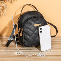 Mochila pequeña ovalada de PU para mujer, bolso con correa ajustable para uso diario - details 3