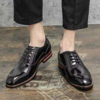 2025 zapatos puntiagudos de cuero de vestir de negocios para hombres, vestido de novia estilo Oxford para caminar, zapatos de fiesta - details 8