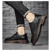Vintage Hombres Zapatos de cuero de negocios Casual Jóvenes Zapatos de moda - details 9