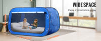 SucceBuy Toldo de privacidad para cama, tela Pongee, 2 puertas, postes de fibra de 0,33 pulgadas, tamaño completo, 70% de bloqueo de luz, transpirable, para dormir de niños y adultos - details 1