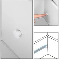 Auxiliar Cocina Multiusos Puertas Dobles Salón Entrada Blanco 555x295x865 cm - details 6