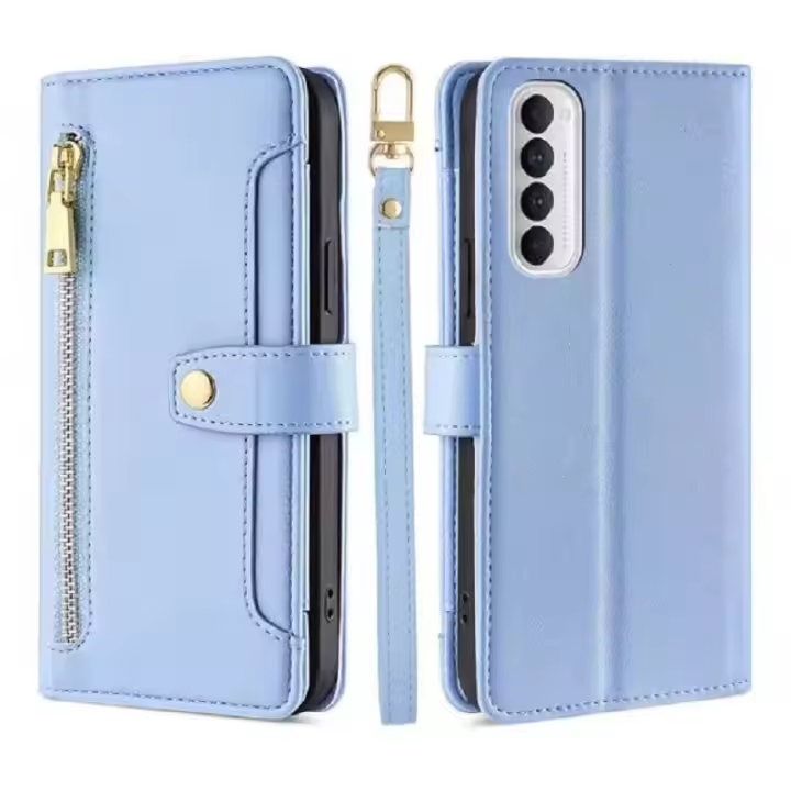 Funda de cuero PU magnética OPPO Reno 4 Pro 4G, billetera con tapa, funda protectora, correa colgante multifuncional - 1