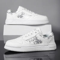 Zapatos de cuero transpirables informales para hombres, tablero, primavera, blancos, estilo deportivo - details 3