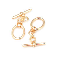 Pulsera de Tirantes Geométricos de Latón Dorado 18K Clasps para Hacer Joyería DIY - details 18
