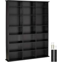 Estantería de Pared de Madera Laminada 21 Compartimentos, Ajustable en Altura y Extraíble, Elegante Mueble de Almacenamiento Resistente a la Superficie Blanco Mate - details 7
