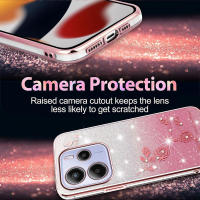 Funda de teléfono de lujo con carcasa antisísmica, brillante, estilo floral para Xiaomi Redmi Note 14 5G - details 6