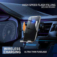Cargador de Coche Inalámbrico Automático Carga Rápida Tipo USB Soporte de Aleación de Aluminio con Inducción Infrarroja Compatible con Múltiples Modelos de Teléfonos Móviles - details 1