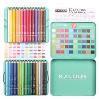 Juego de bocetos de dibujo para estudiantes, lápices de colores al óleo de 50 colores, suministros de arte profesional para artistas - details 9