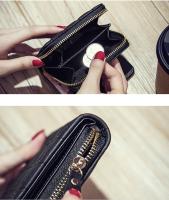 Cartera Corta para Mujer de Cuero PU Estilo Plaid con Hilo Cartera Pequeña con Cierre de Cremallera Bolsa para Tarjetas y Monedero Elegante - details 11