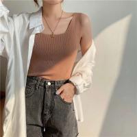 Top de Punto Zjaiss 2025 Camiseta Deportiva Casual para Mujer Cuello Redondo Lento Verano - details 4
