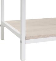 Consola de Metal Blanco y MDF de 80x30x75 cm 2 Cajones Muebles de Organización - details 6