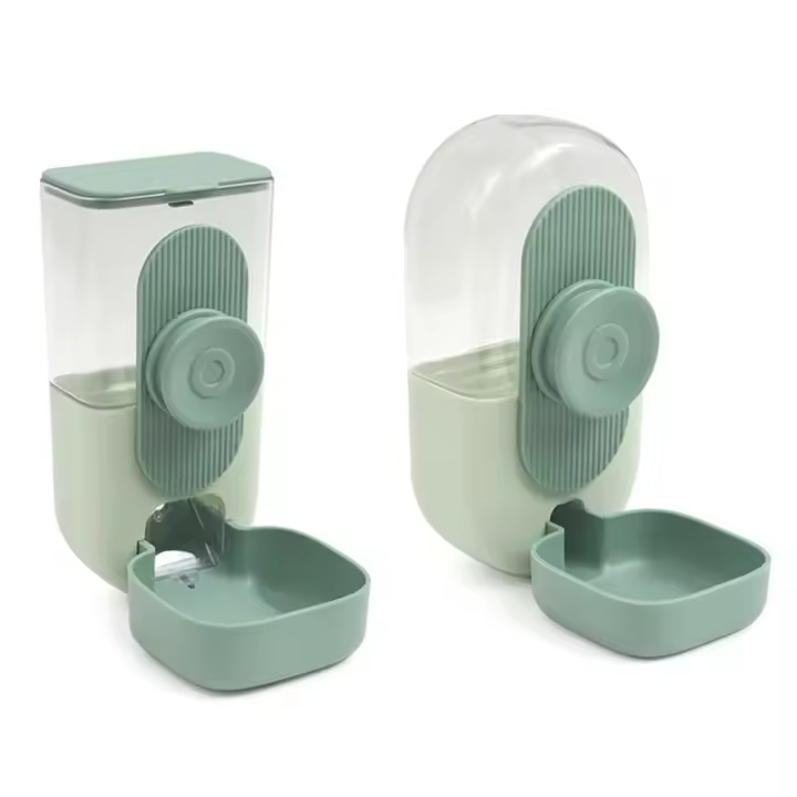 Dispensador automático de agua y comida para mascotas, Alimentador automático por gravedad, juego de bebedero, jaula, cuenco de comida, estación de alimentación para perros - 1