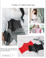 Cinturón de Corset Ajustable Diseño Ancho de Cuero PU con Encaje Gótico - details 9