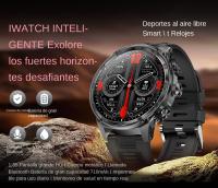 Reloj inteligente deportivo para hombre, dispositivo con Bluetooth, asistente de voz, llamada, batería de 710mah, pantalla HD de 1,85 pulgadas, linterna, rastreador de salud remoto - details 0