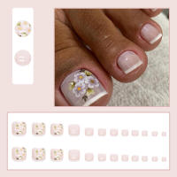 Dulces pegatinas de uñas de primavera, uñas artificiales para mujeres, decoración DIY para pies en casa - details 6