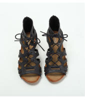 Sandalias romanas de cuña estilo étnico retro de tacón medio con boca de pez para mujer, verano 2025 - details 11
