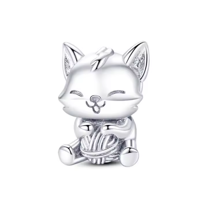 Colgante de Pulsera de Plata Esterlina 925 Gato Ojos de Gato Soulful Joyería Exquisita para Mujeres - 1