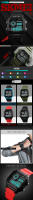 SKMEI-reloj deportivo Digital para hombre, cronógrafo con correa de PU, multifunción, resistente al agua, alarma, 1299 - details 0