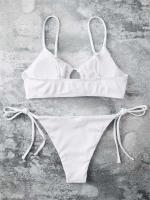 Bikini brasileño liso para mujer, conjunto sexy de 2 piezas con cintura Ba, traje de baño de playa, ropa de playa 2024 - details 15