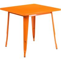 Mesa Cuadrada de Metal Blanco de Grado Comercial de 80 cm para Interiores y Exteriores - details 13
