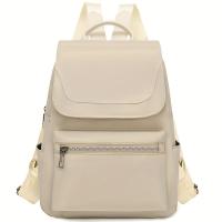 Mochila Mujer Nylon Beige, Gran Capacidad, Ligera, Escuela, Trabajo - details 3