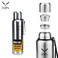 Large-capacity Thermos Cup 304 Stainless Steel Outdoor Portable Mountaineering Sports Water Bottle with Rope500/1500ml - details 8
