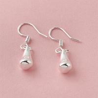 Pendientes ondulados chapados en plata, joyería de moda femenina, estilo minimalista, regalo de Navidad. - details 6