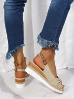 Sandalias de Mujer de Moda con Punta Abierta y Cuña 2023 Estilo Gladiator Ligero Plataforma Zapatos de Playa Antideslizantes Talla Grande - details 9