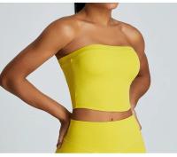 Conjunto de Yoga de Cintura Alta Ropa Deportiva de Nylon Antichoque para Mujeres Sin Mangas - details 6