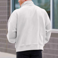 Chaqueta de color liso con cuello alto y media manga larga, para hombre - details 11