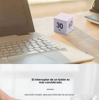 El cubo de Rubik temporizador estudiantes especial aprender hacer niños escribir deberes cocina flip tiempo recordatorio cuenta atrás temporizador - details 3