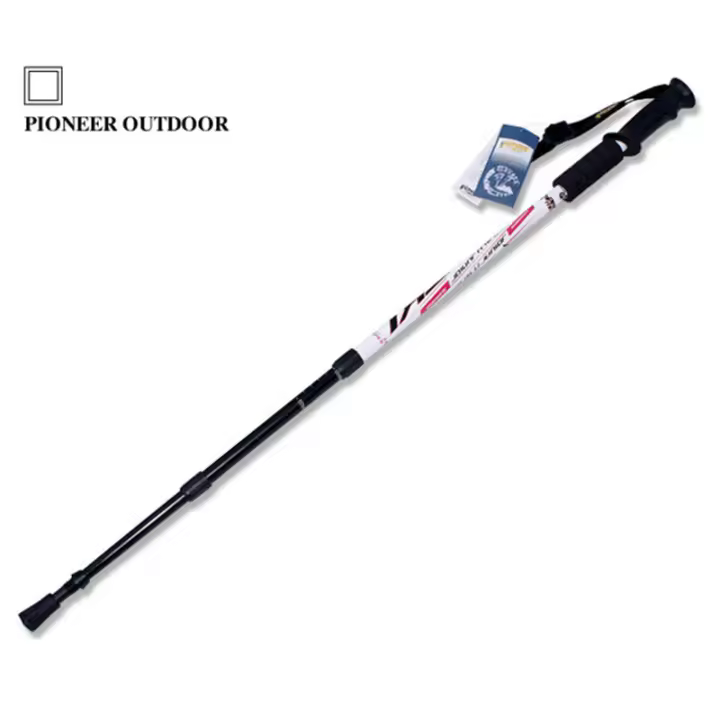 Bastón de Senderismo y Esquí Pioneer Trekking Ajustable para Montañismo y Camping Bastón de Aluminio Resistente a Golpes con Extensión Telescópica - 1