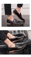 2021 mocasines italianos casual hombres zapatos y calzado de cuero formal clásico para hombres - details 2