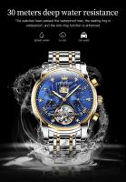 Reloj Mecánico Automático OLEVS 9910 Diseño de Esqueleto para Hombres Acero Inoxidable Impermeable - details 14