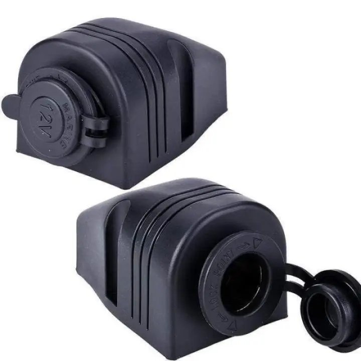 Enchufe de encendedor de cigarrillos para motocicleta, resistente al agua, toma de corriente de 12V CC para bicicleta, coche, marino - 1