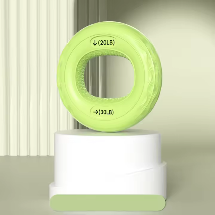 Fortalecedor de agarre de mano de silicona, pelota de agarre de mano, anillo de agarre de mano para entrenamiento de rehabilitación y mejora de la fuerza de los cinco dedos, anillo de agarre de mano para ejercitar los dedos - 1