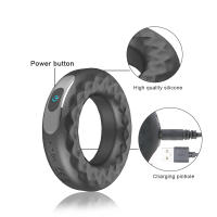 Anillo Vibrador de Silicona para Pene con Clítoris Juguetes Sexuales para Hombres Anillo de Retardo de Eyaculación Ajustable Largo Duración - details 3