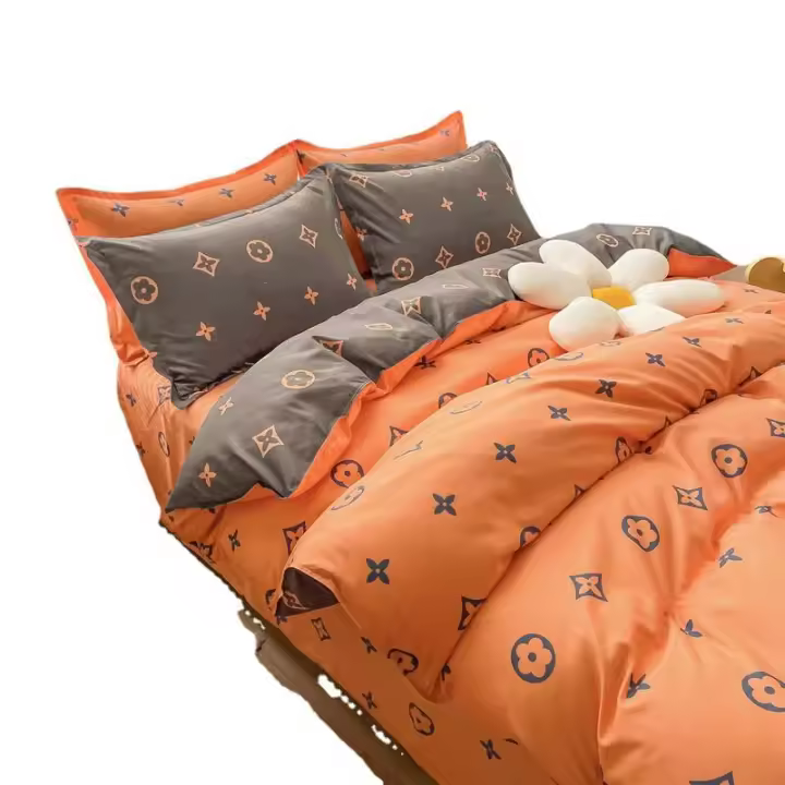 Juego de Ropa de Cama de Algodón Lavado de Verano Conjunto de Cama de Estudiante de Tres Piezas - 1