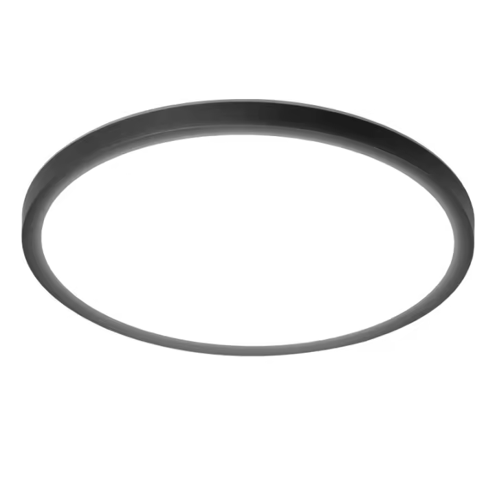 CBJKTX Luz de Techo LED Lámpara de Techo Plana 18 CM Lámpara de baño 15 W Iluminación de Techo Negra Lámpara de Pasillo Techo de baño 3000 K - 1