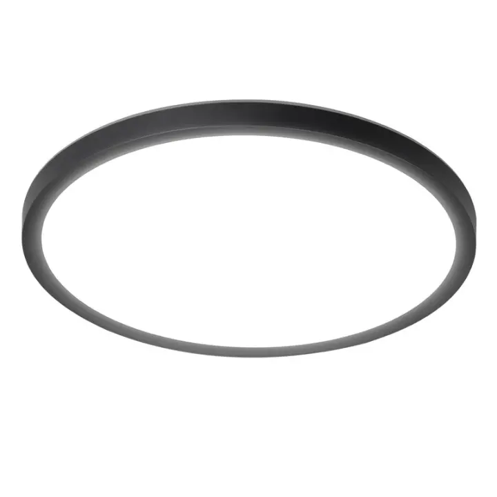 CBJKTX Luz de Techo LED Lámpara de Techo Plana 18 CM Lámpara de baño 15 W Iluminación de Techo Negra Lámpara de Pasillo Techo de baño 3000 K - 1