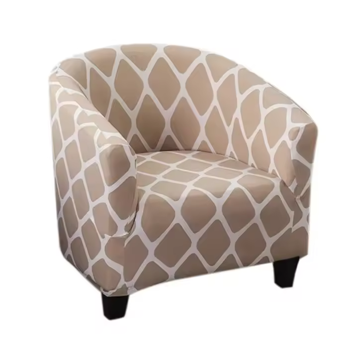 Funda elástica todo incluido para sillón individual semicircular, funda de sofá extraíble para mostrador de Club, sala de estar y recepción - 1