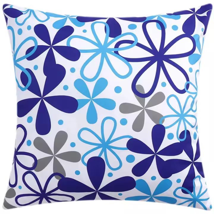 Funda de almohada nórdica con estampado de flores, cubierta de cojín de doble cara para sofá, sala de estar, oficina, 45cm, decoración del hogar - 1