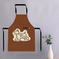 Delantal de cocina antisalpicaduras, diseño de dibujos animados, delantal de cocina resistente a la suciedad, delantal ajustable de tela para el hogar, delantal para hornear, tareas domésticas - details 9
