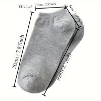 Calcetines de tobillo deportivos versátiles para hombres de primavera y verano, calcetines cortos simples y transpirables de primavera y otoño, calcetines invisibles unisex versátiles para exteriores de otoño e invierno - details 6