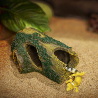 Tanque de peces paisajismo acuario árbol agujero refugio adornos, tocon de árbol musgo pez camarón lagarto, accesorios para mascotas decoraciones - details 2
